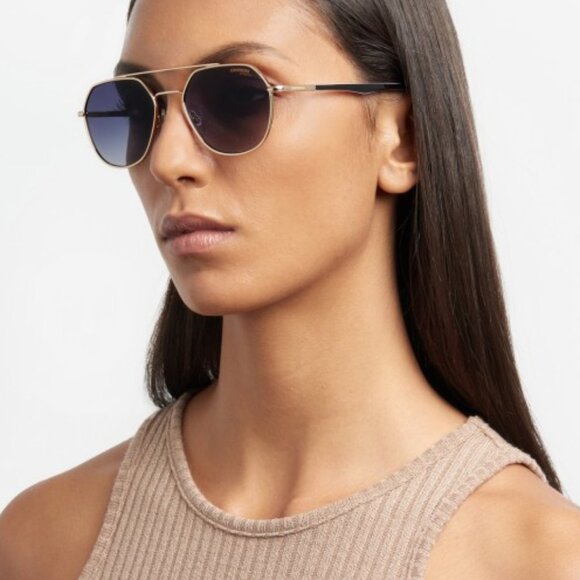 CARRERA 303/S 0J5G Q3 Aviator Sunglasses - Gold/Green Polarized - Picture 4 of 12